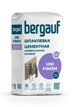 Bergauf Uni Finish 20 кг Базовая универсальная цементная шпаклевка