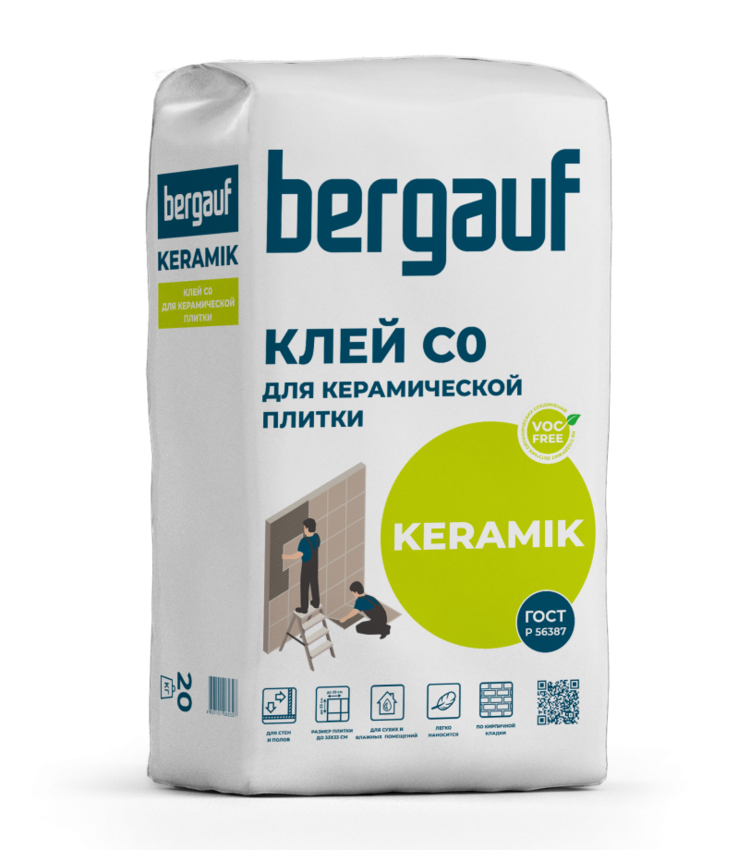 Клей для керамической плитки Bergauf Keramik 25кг