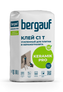 Клей плиточный усиленный Bergauf Keramik Pro C1, 25кг