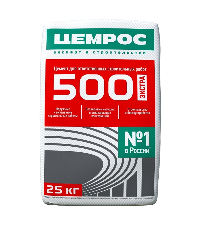 Цемент М500 Д0 ЦЕМ I 42,5 25 кг