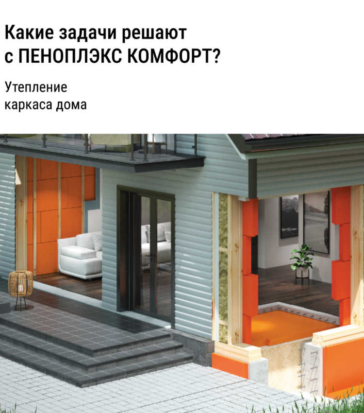 Экструзионный пенополистирол ПЕНОПЛЭКС КОМФОРТ® 20х585х1185 мм С