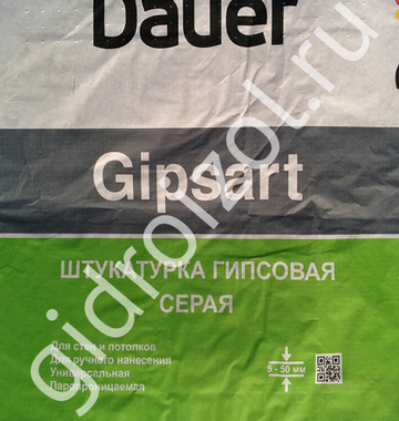 Штукатурка гипсовая серая DAUER Gipsart